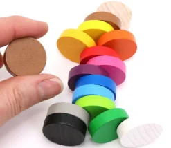 Tout Pour le Jeu Pion rond 2.5 cm pour jeu - jeton en bois 25 x 7 mm à l'unité