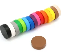 Tout Pour le Jeu Pion rond 2.5 cm pour jeu - jeton en bois 25 x 7 mm à l'unité