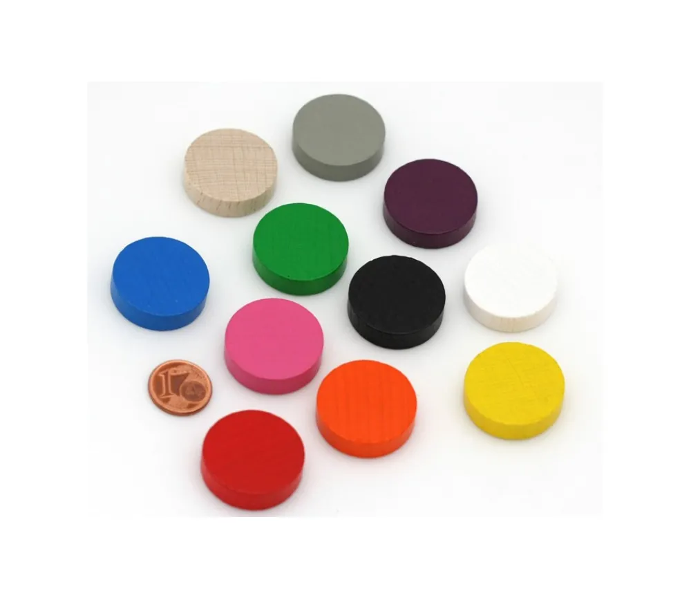 Tout Pour le Jeu Pion rond 2.5 cm pour jeu - jeton en bois 25 x 7 mm à l'unité
