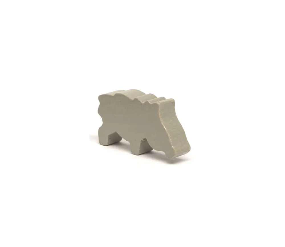 Tout Pour le Jeu Pion sanglier gris en bois 35 x 20 x 8 mm.