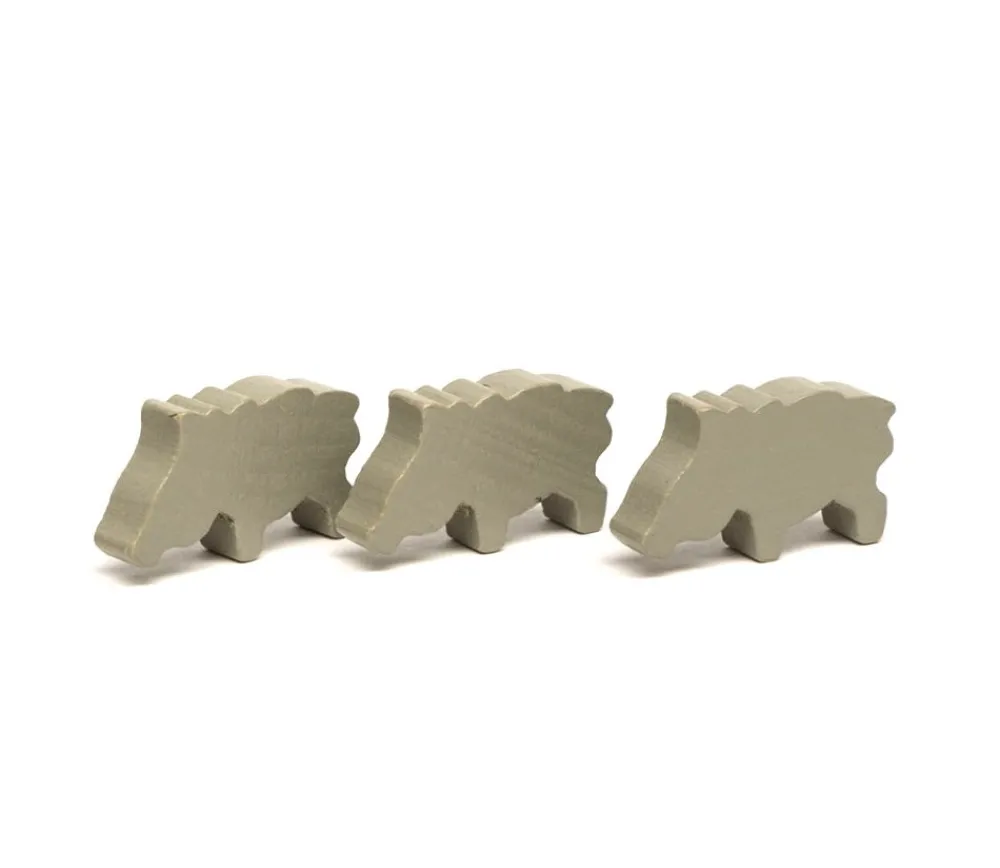 Tout Pour le Jeu Pion sanglier gris en bois 35 x 20 x 8 mm.