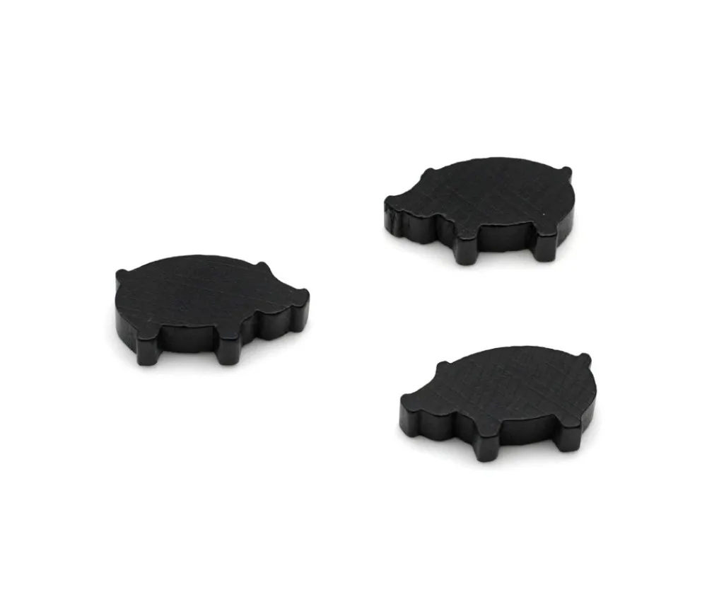 Tout Pour le Jeu Pion sanglier ou cochon noir en bois 30 x 14 x 8 mm.