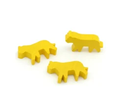 Tout Pour le Jeu Pion tigre jaune en bois pour jeu 40 x 22 X 8 mm
