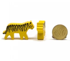 Tout Pour le Jeu Pion tigre tacheté jaune et noir en bois pour jeu 40 x 22 X 8 mm