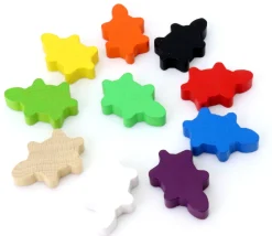 Tout Pour le Jeu Pion Tortue en bois coloré 35 x 22 x 8 mm pour jeux