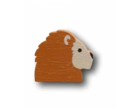 Tout Pour le Jeu Pion tête de Lion en bois 15 x 17 x 5 mm