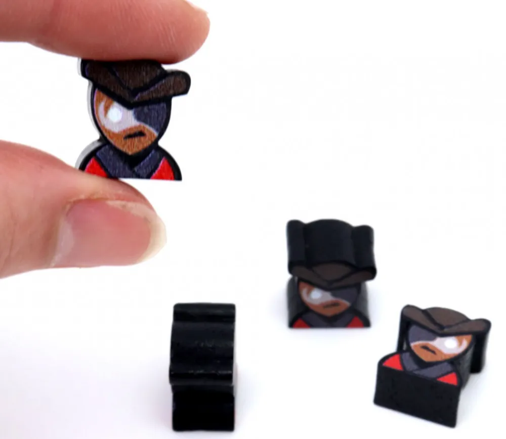 Tout Pour le Jeu Pion tête de pirate en bois - 16 x 14 x 10 mm