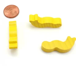 Tout Pour le Jeu Pion ver de terre / chenille 36 x 16 x 8 mm jaune