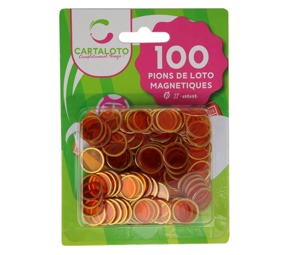Tout Pour le Jeu Pions magnétiques ronds loto super qualité - 100 jetons