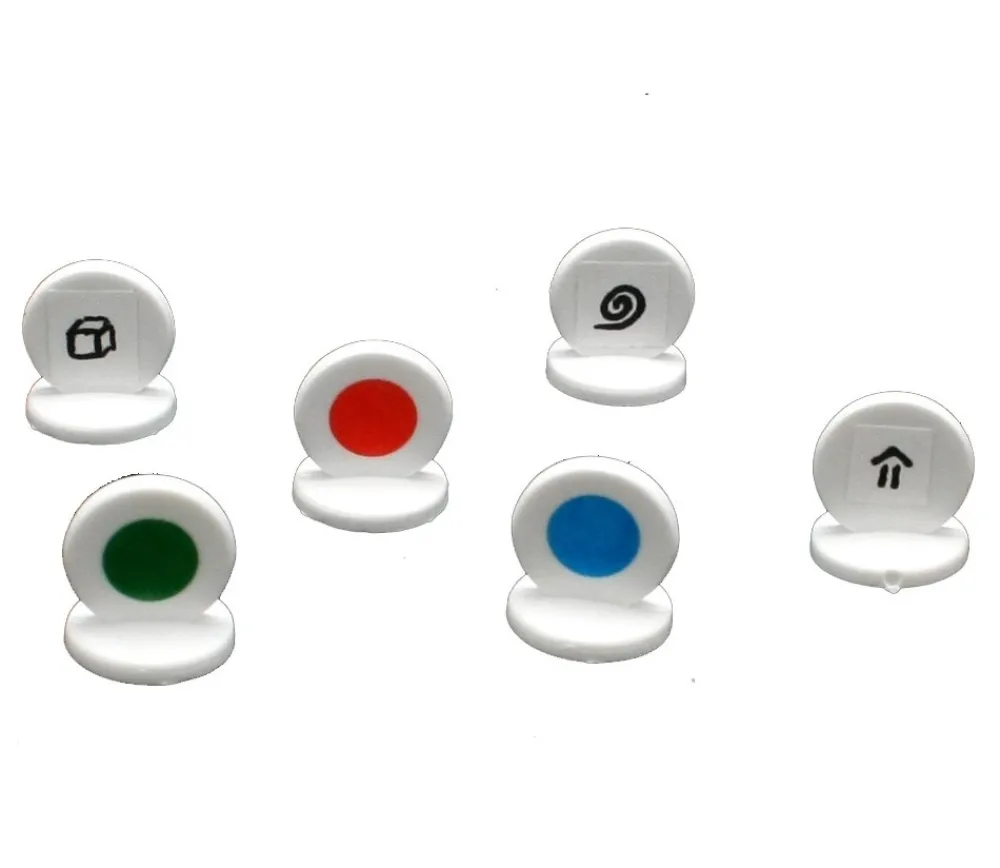 Tout Pour le Jeu Pions ronds à personnaliser lot de 10 supports blancs 15 x 17 mm