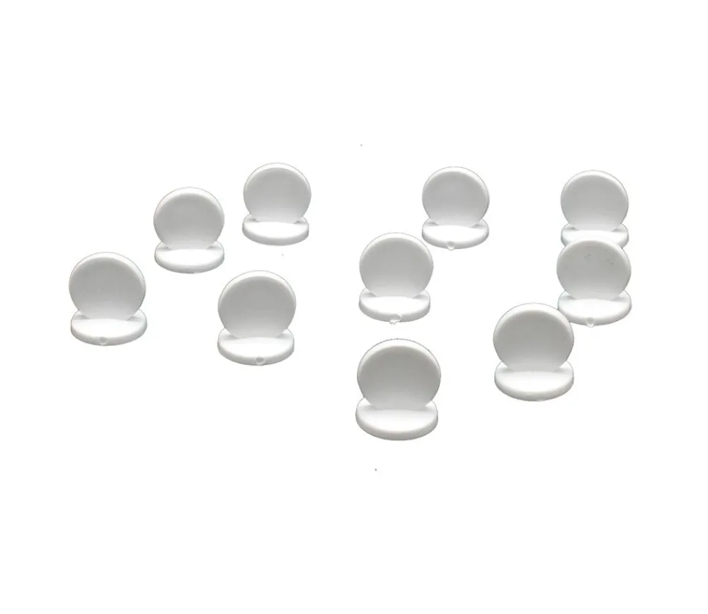 Tout Pour le Jeu Pions ronds à personnaliser lot de 10 supports blancs 15 x 17 mm