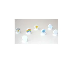 Tout Pour le Jeu Pions ronds à personnaliser lot de 10 supports blancs 15 x 17 mm