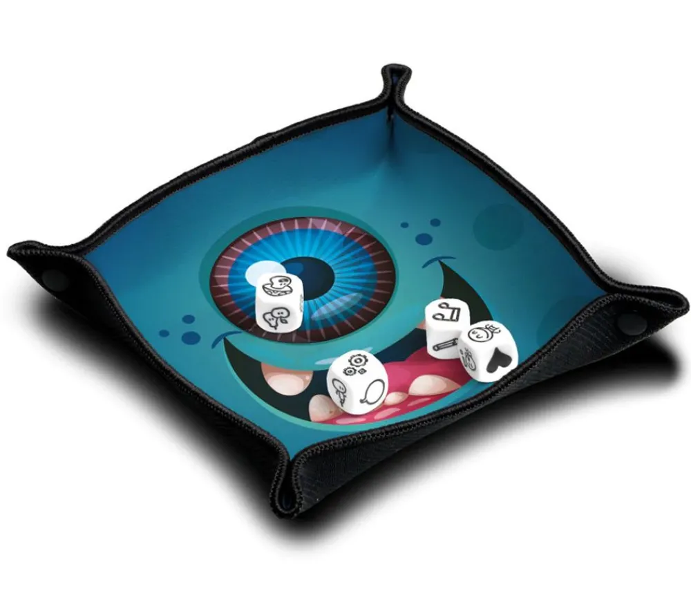 Tout Pour le Jeu Piste de dés monstre cyclope bleu 21x 21 cm