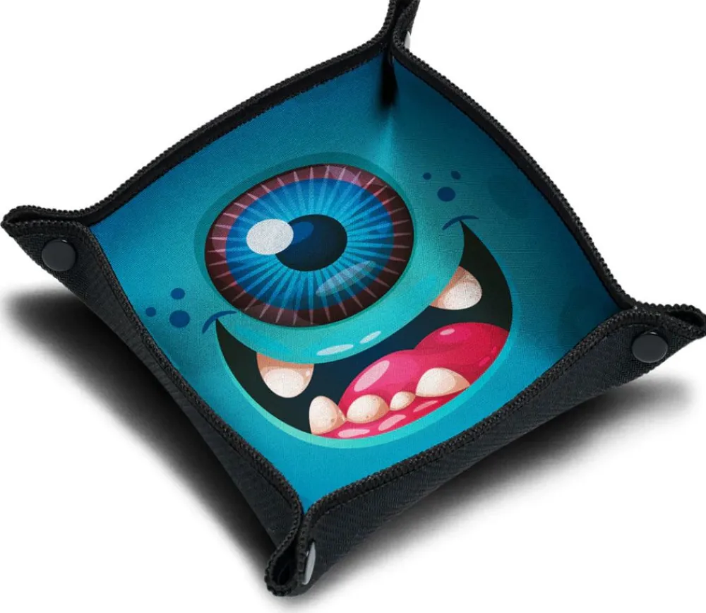 Tout Pour le Jeu Piste de dés monstre cyclope bleu 21x 21 cm