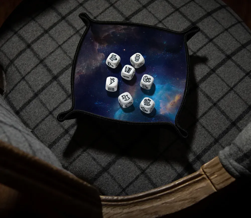 Tout Pour le Jeu Piste de dés Bleu Galaxie 21 cm x 21 cm