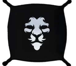 Tout Pour le Jeu Piste de dés noire motif Lion Blanc 21 cm