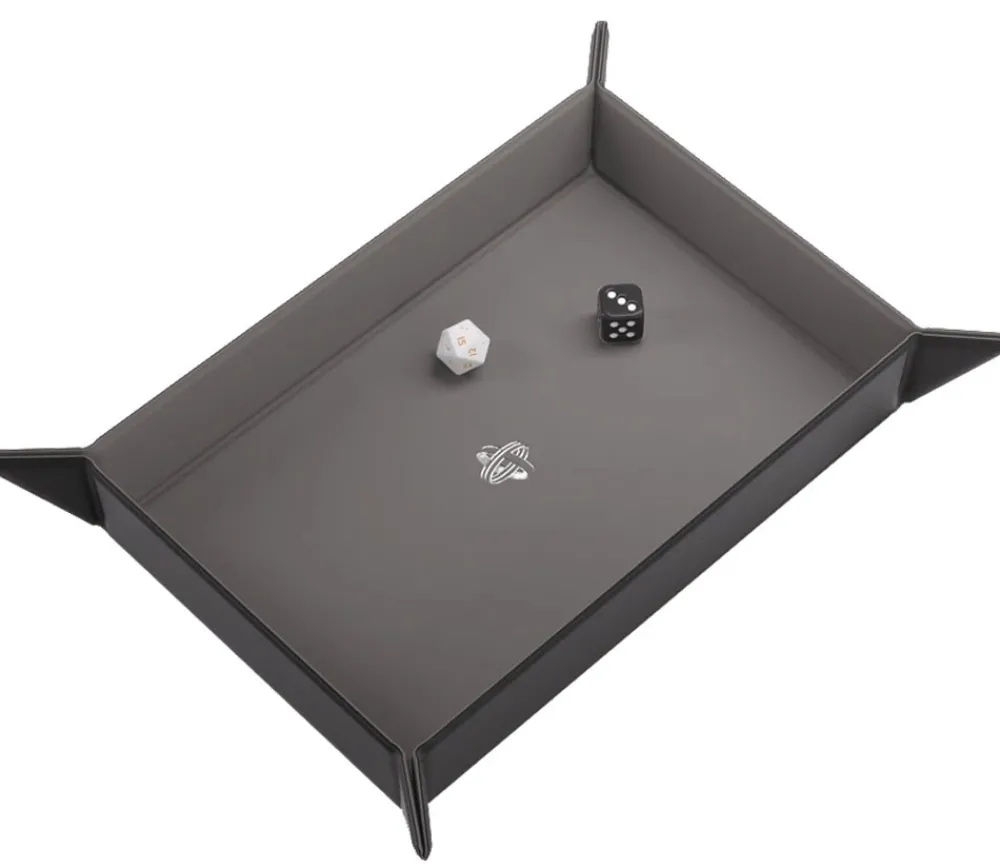 Tout Pour le Jeu Piste de dés rectangulaire magnétique 28 x 21 cm noir et grise - gamegenic