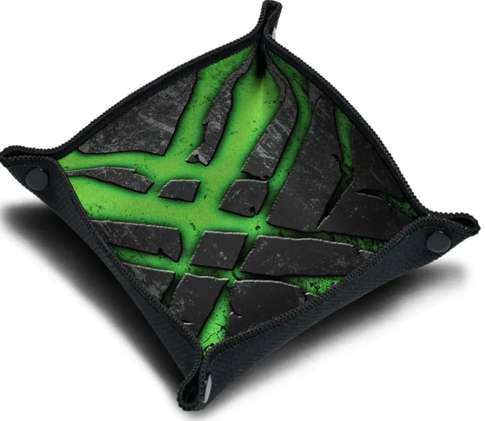 Tout Pour le Jeu Piste de dés souple verte et noire 21x 21 cm