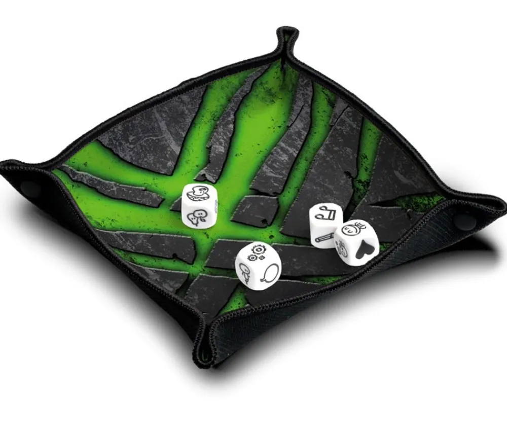 Tout Pour le Jeu Piste de dés souple verte et noire 21x 21 cm