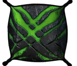Tout Pour le Jeu Piste de dés souple verte et noire 21x 21 cm