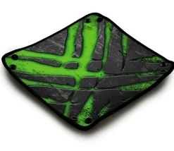 Tout Pour le Jeu Piste de dés souple verte et noire 21x 21 cm