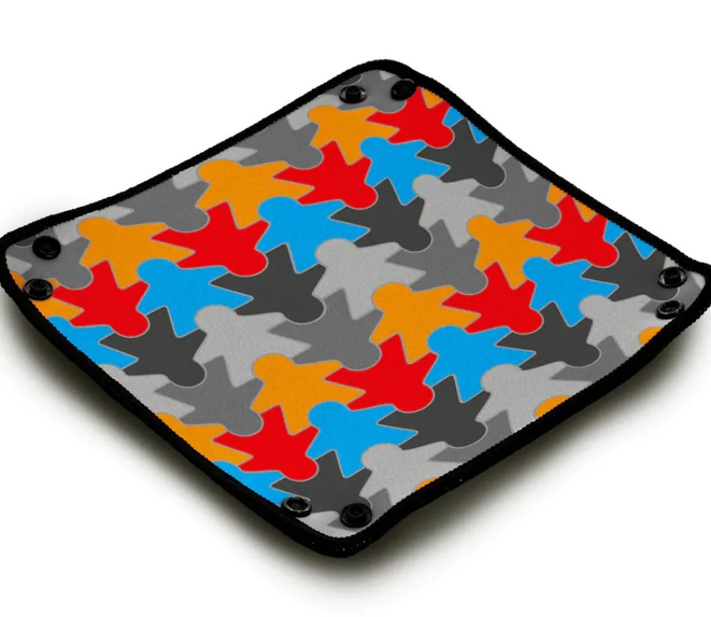 Tout Pour le Jeu Piste de dés souples meeples multicolores 21 cm x 21cm
