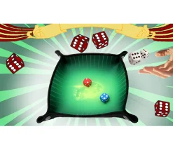 Tout Pour le Jeu Piste de dés verte 20 x 20 cm souple et résistante