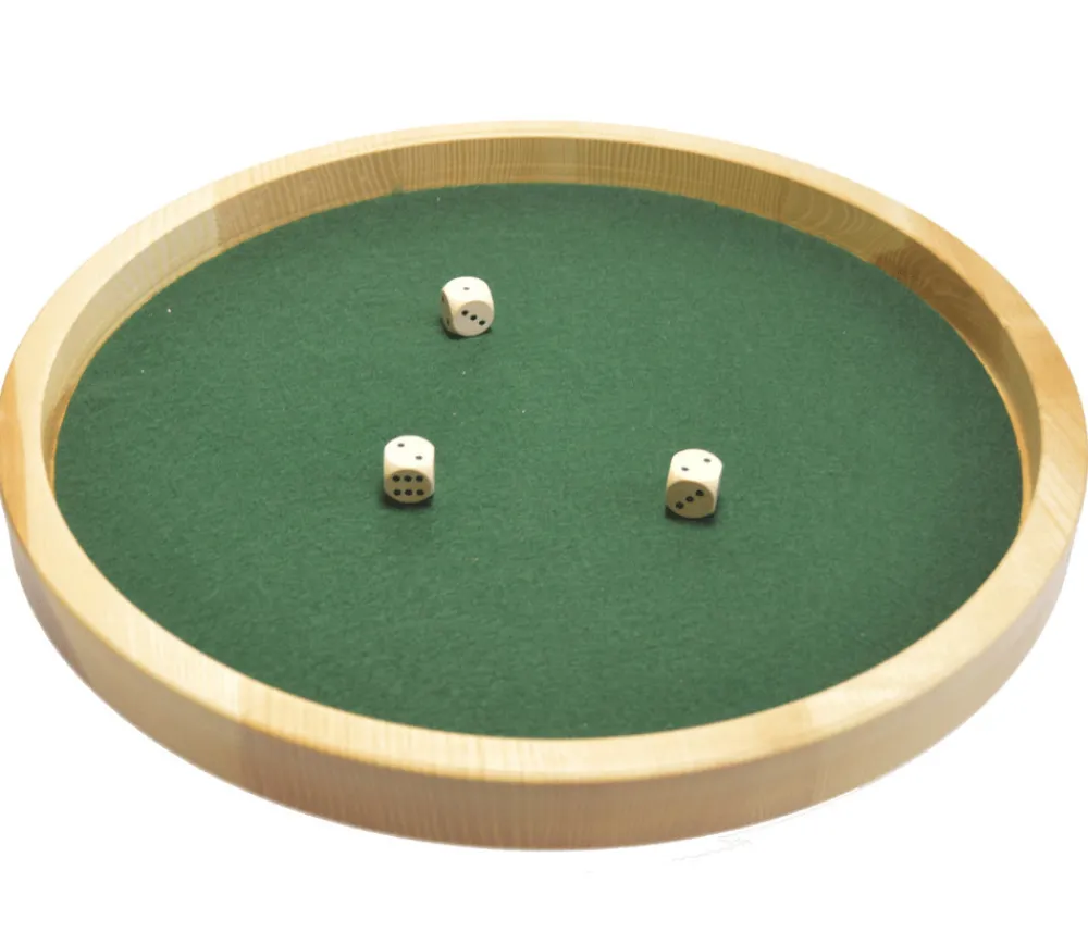 Tout Pour le Jeu Piste dés bois ronde 36 cm - fabrication France