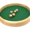 Tout Pour le Jeu Piste dés en bois ronde 40 cm avec 5 dés bois