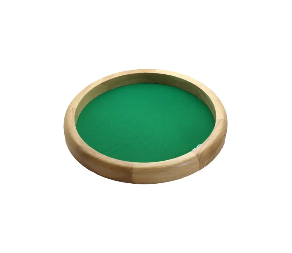 Tout Pour le Jeu Piste dés en bois ronde 40 cm avec 5 dés bois