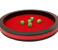 Tout Pour le Jeu Piste dés rouge et noire de 43 cm avec 5 dés