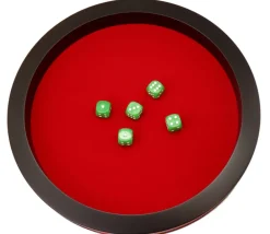 Tout Pour le Jeu Piste dés rouge et noire de 43 cm avec 5 dés