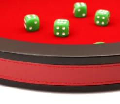 Tout Pour le Jeu Piste dés rouge et noire de 43 cm avec 5 dés