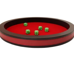 Tout Pour le Jeu Piste dés rouge et noire de 43 cm avec 5 dés