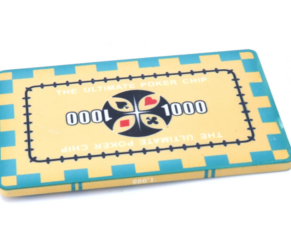 Tout Pour le Jeu Plaque céramique jaune poker valeur 1000 - 40 gr