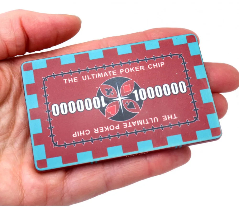 Tout Pour le Jeu Plaque céramique rouge poker valeur 1000000 - 40 gr