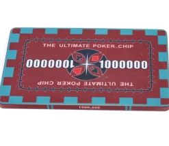 Tout Pour le Jeu Plaque céramique rouge poker valeur 1000000 - 40 gr