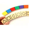 Tout Pour le Jeu Plaquette bois couleurs et formes 20 x 3 x 0.5 cm
