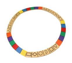 Tout Pour le Jeu Plaquette bois couleurs et formes 20 x 3 x 0.5 cm