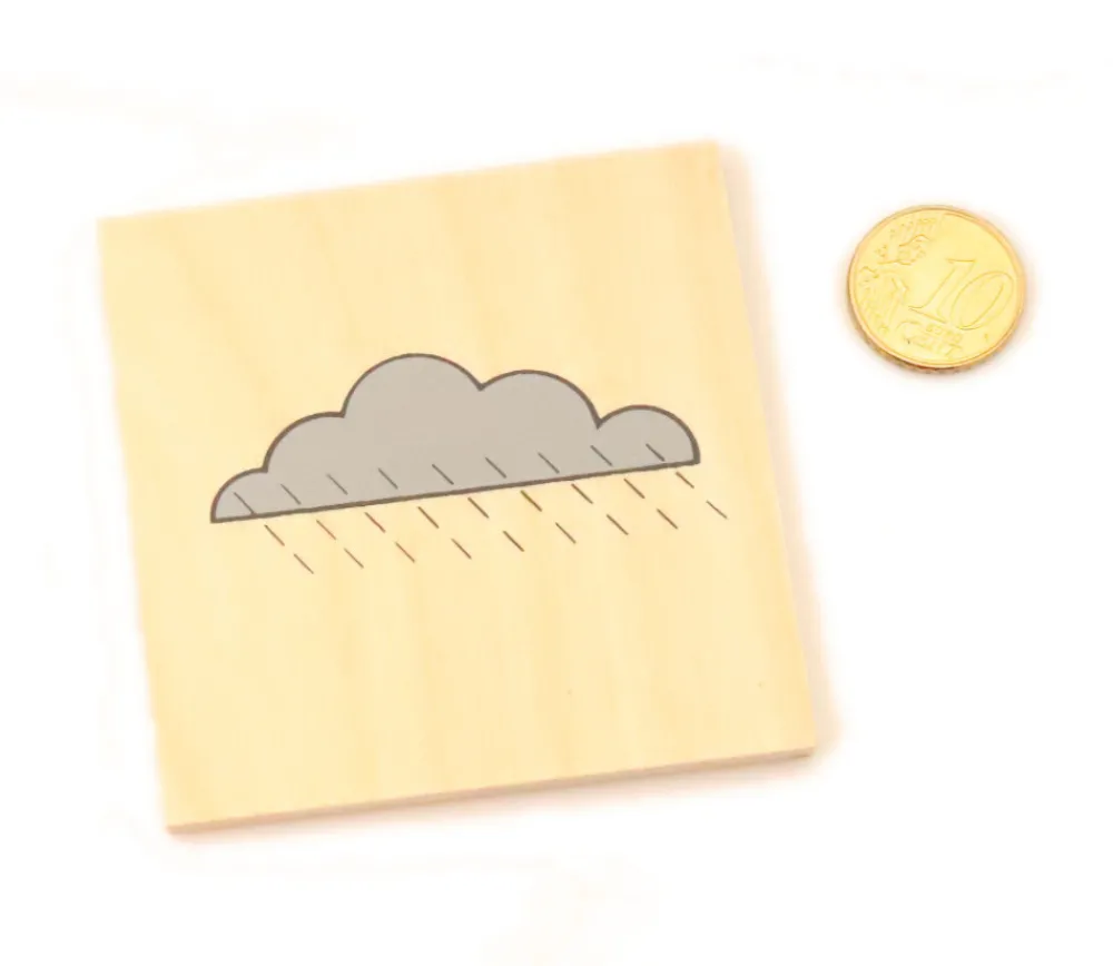 Tout Pour le Jeu Plaquette nuage gris en bois 7 cm