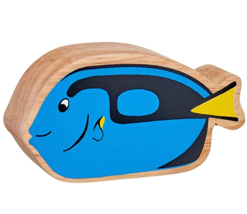 Tout Pour le Jeu Poisson bleu en bois 8 x 4.2 x 2.6 cm