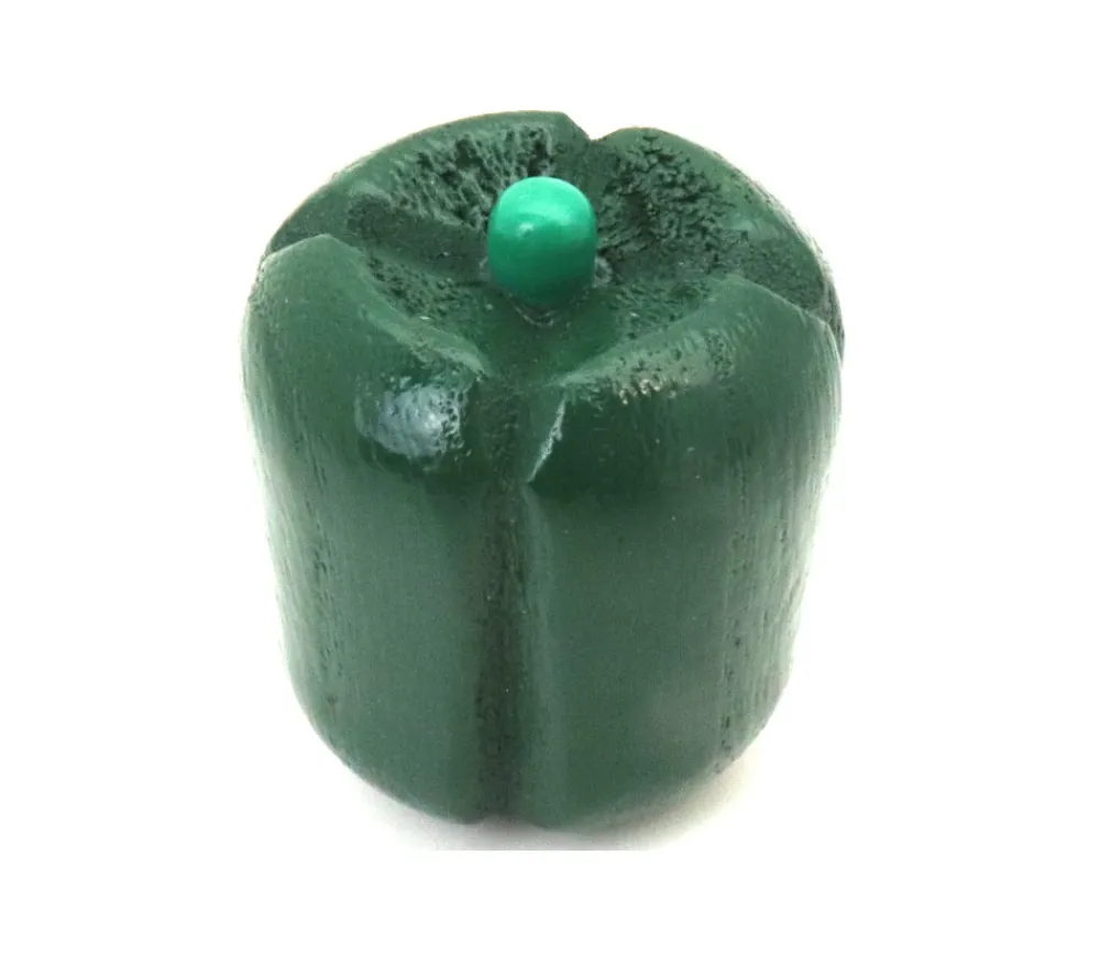 Tout Pour le Jeu Poivron vert en bois de 4.5 x 3.9 cm légume jouet