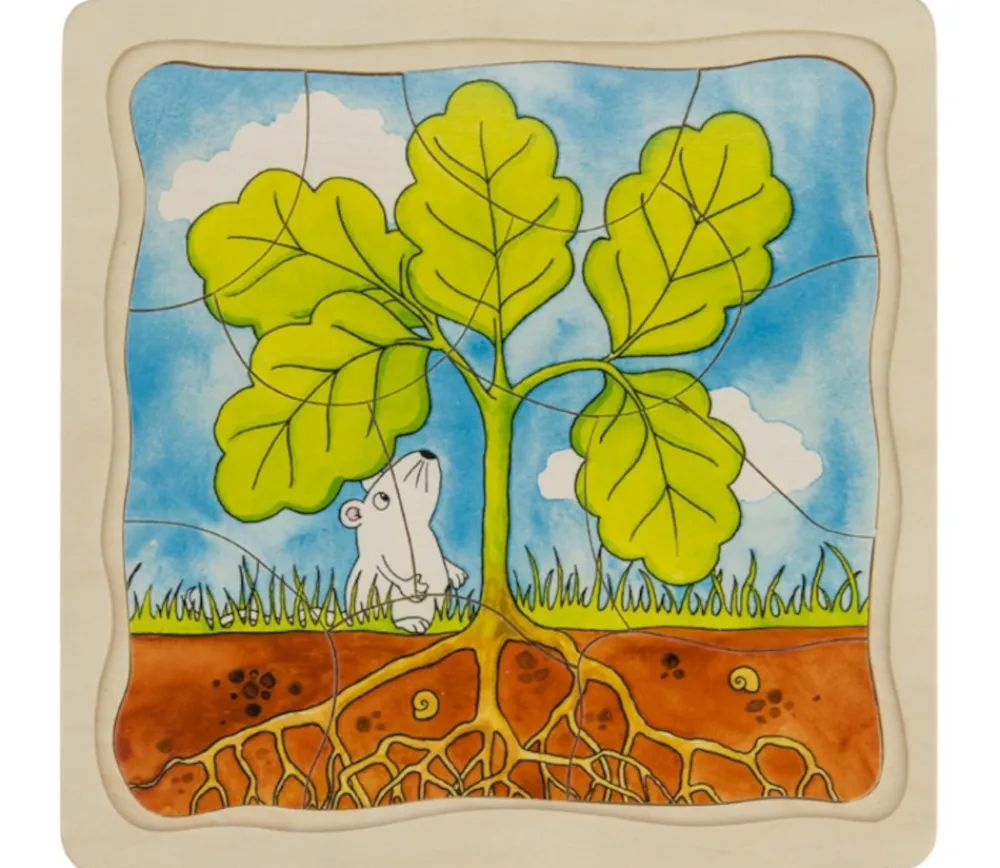 Tout Pour le Jeu Puzzle à 4 étages en bois : Cycle de l'arbre