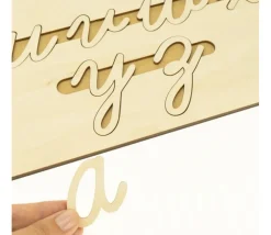 Tout Pour le Jeu Puzzle Alphabet - lettres cursives en bois