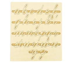Tout Pour le Jeu Puzzle Alphabet - lettres cursives en bois
