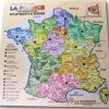 Tout Pour le Jeu Puzzle bois Carte de France dans cadre 29,9 cm