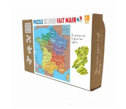 Tout Pour le Jeu Puzzle bois Carte de France Régions 24 pièces