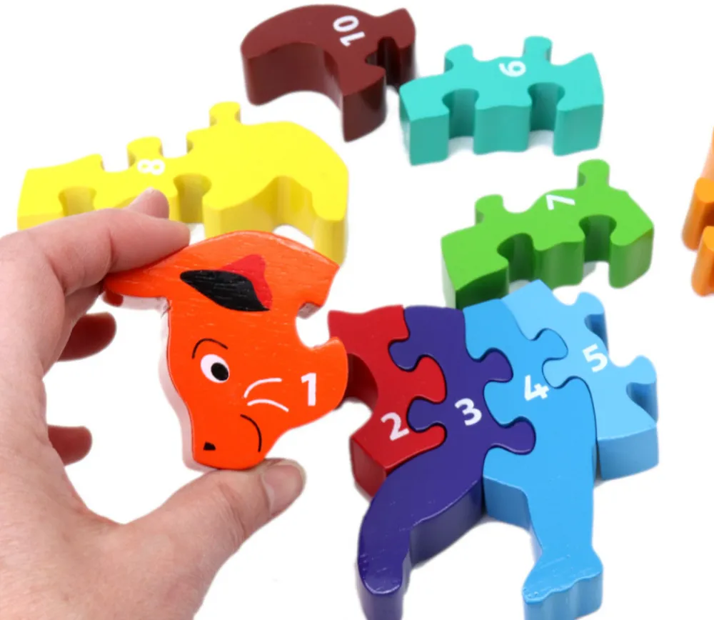 Tout Pour le Jeu Puzzle bois Chat 10 pièces 1 à 10 - commerce équitable