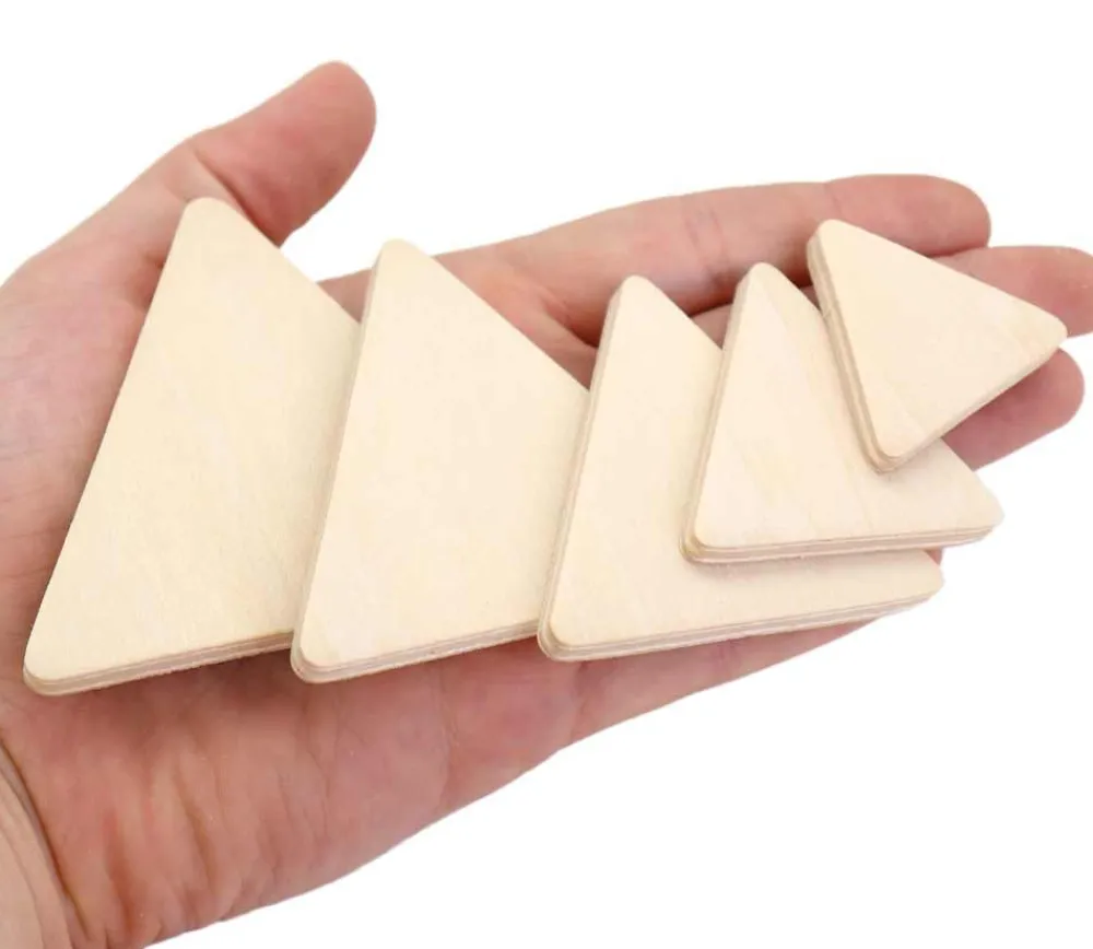 Tout Pour le Jeu Puzzle bois naturel 5 triangles - plateau 33 x 21 cm
