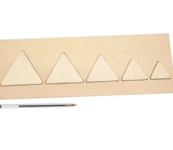 Tout Pour le Jeu Puzzle bois naturel 5 triangles - plateau 33 x 21 cm